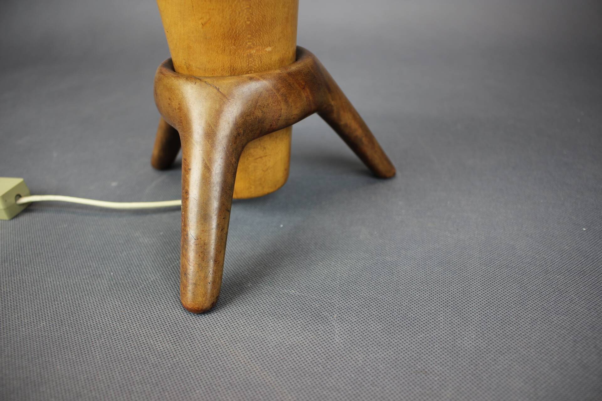 Mid-Century ULUV Wooden Table Lamp, Czechoslovakia, 1960s