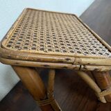 Rattan and canework footrest from the 50s/60s