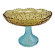Georges Sand hollow two-tone glass compote bowl signed Portieux