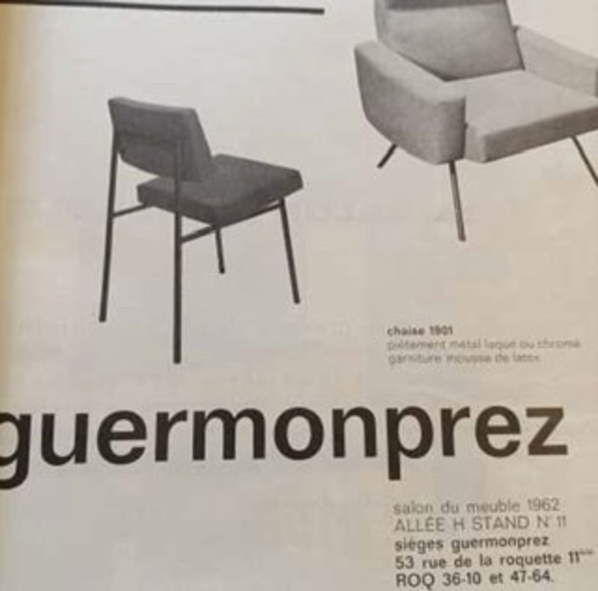 Guermonprez chair, model 1901 for Magnani
