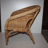 Petit fauteuil en rotin Chaise d'enfant Poupée