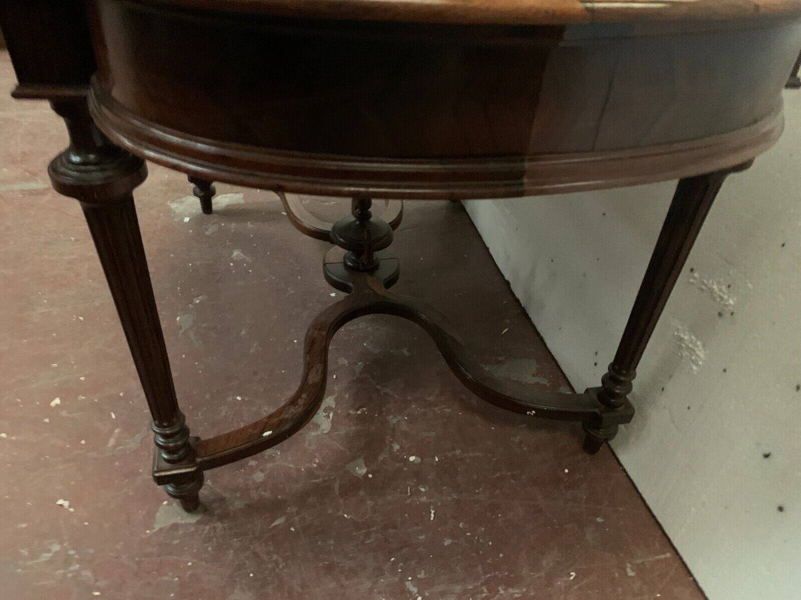Napoleon III desk table in rosewood and 19th century veneer