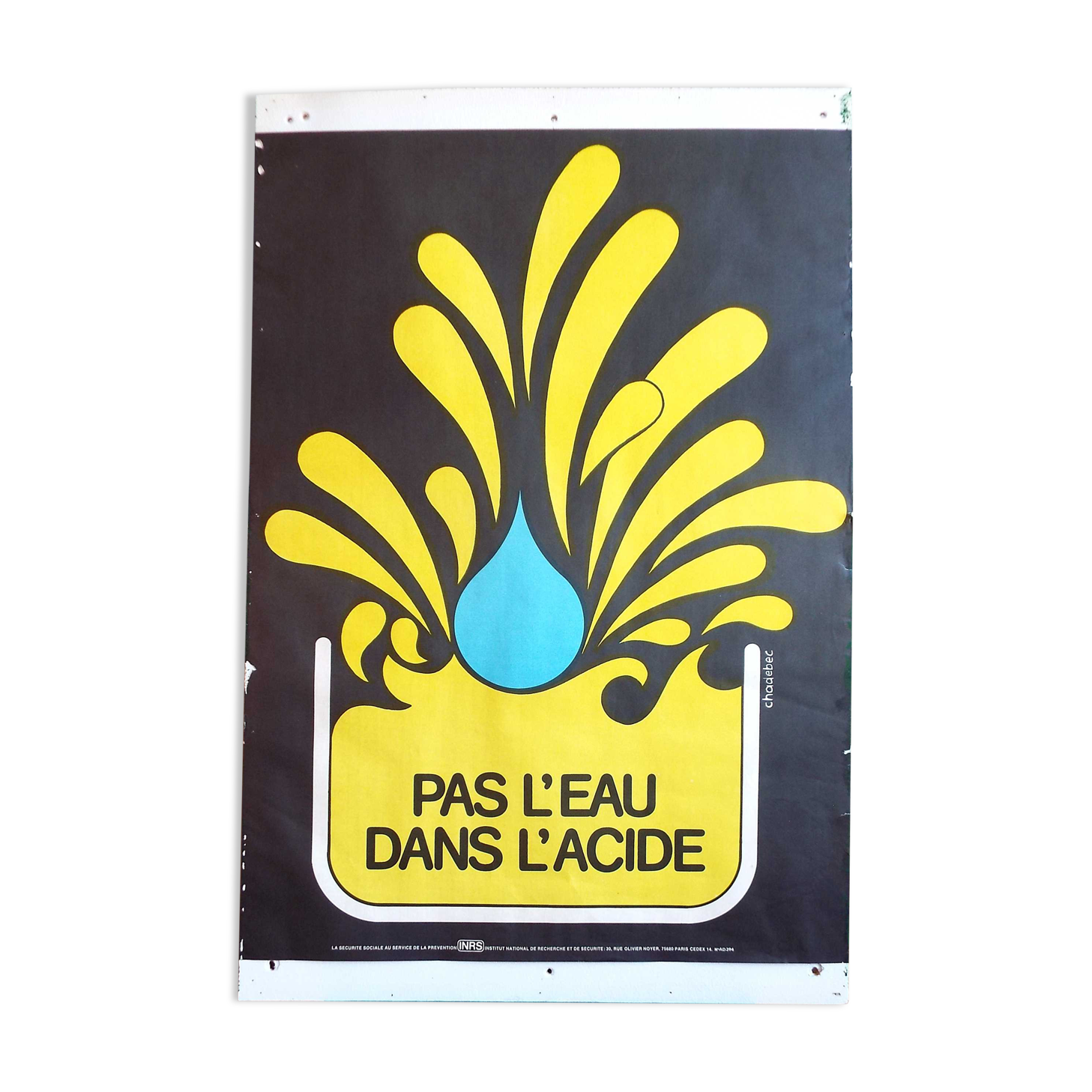 Poster "no water in acid"- chadebec
