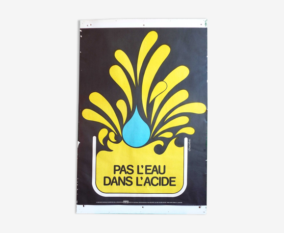 Affiche "pas d'eau dans l'acide"- chadebec