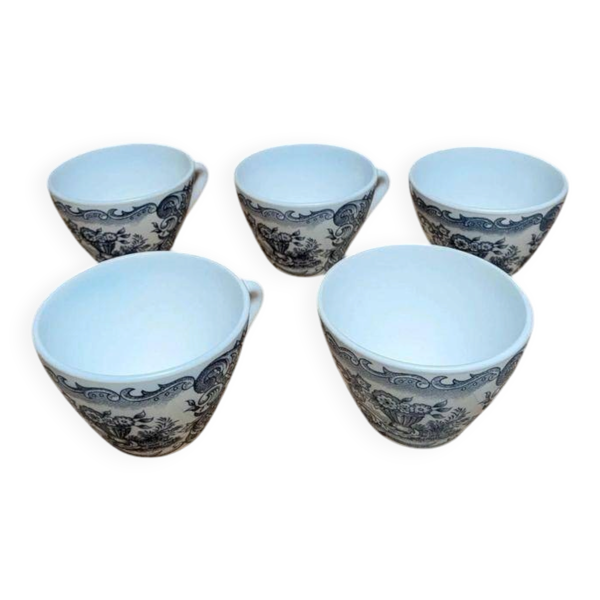 Lot de 5 tasses vintage Rivanel