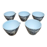 Set of 5 vintage Rivanel mugs