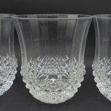 Series of 4 crystal whiskey glasses