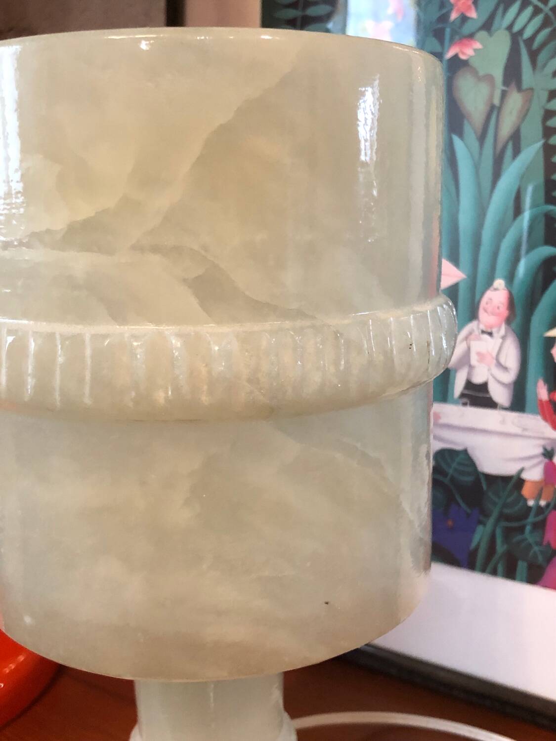 Magnificent vintage alabaster lamp from the 70s