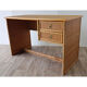 Bureau vintage Dal Vera en bambou et osier 1970