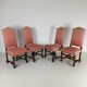 Beech Os De Mouton tapestry chairs (set of 4)