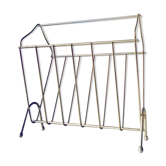 Porte-revue vintage en laiton doré