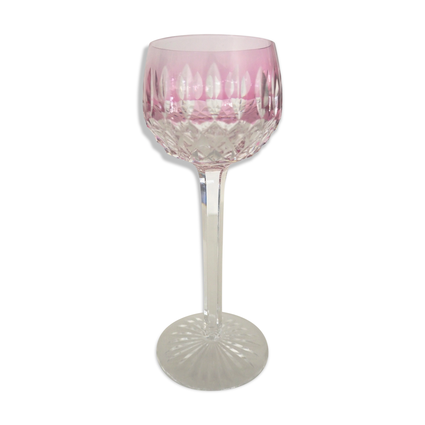 Crystal glass, roemer rose Saint-Louis
