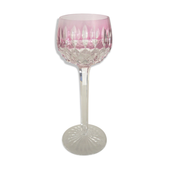 Crystal glass, roemer rose Saint-Louis