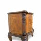 serpentine nightstands in walnut Art Deco