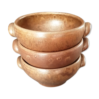 3 bowls in Digoin sandstone
