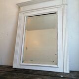Beveled fireplace mirror