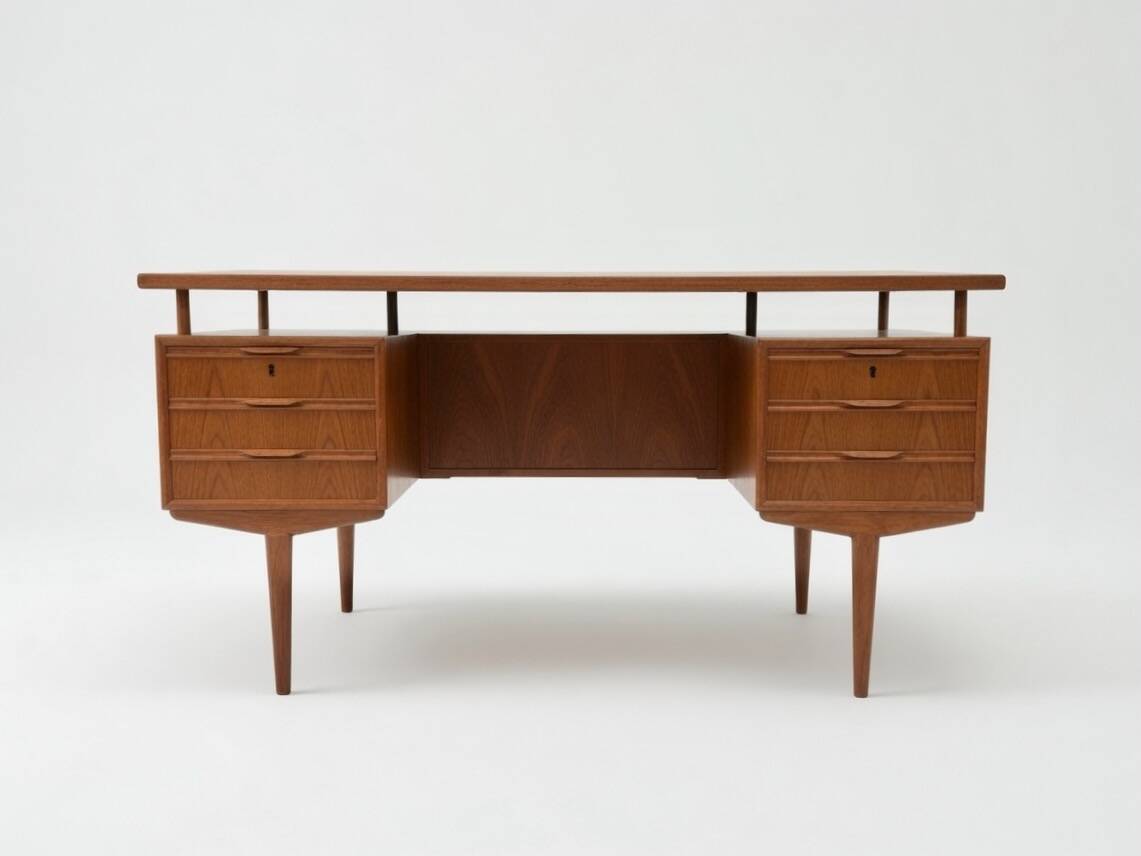 1960s Danish Teak Executive Desk