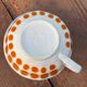 Superb old Sarreguemines Capri orange cup.