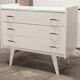 Commode scandinave 1960 3 tiroirs relookées laiton bakélite