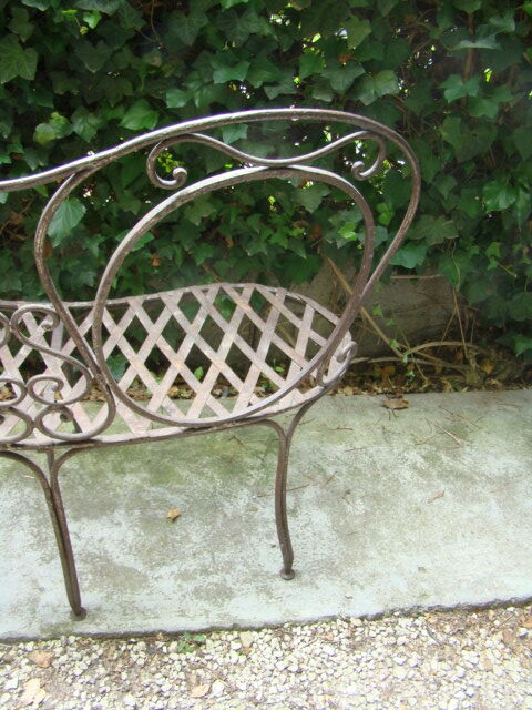 Old wrought iron bench