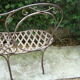 Old wrought iron bench