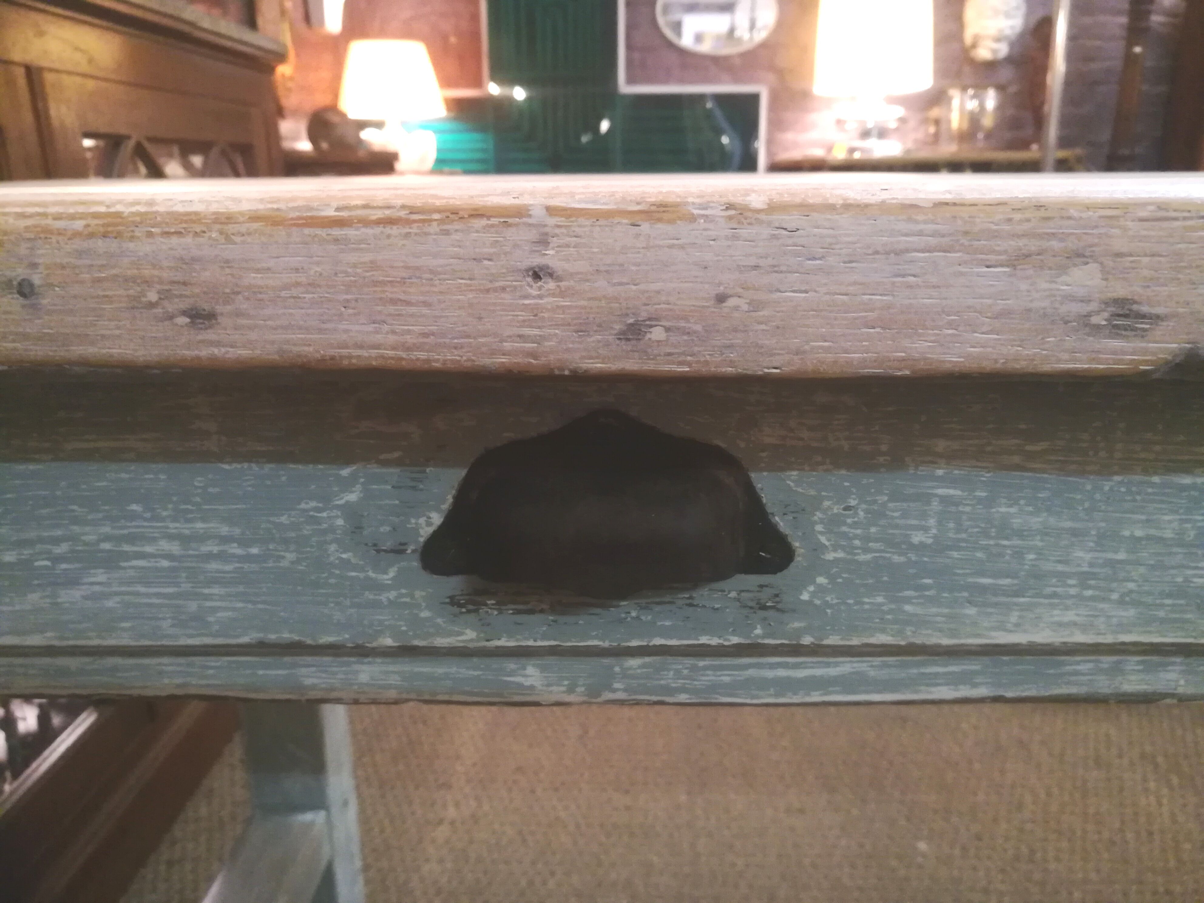 Patinated farm table