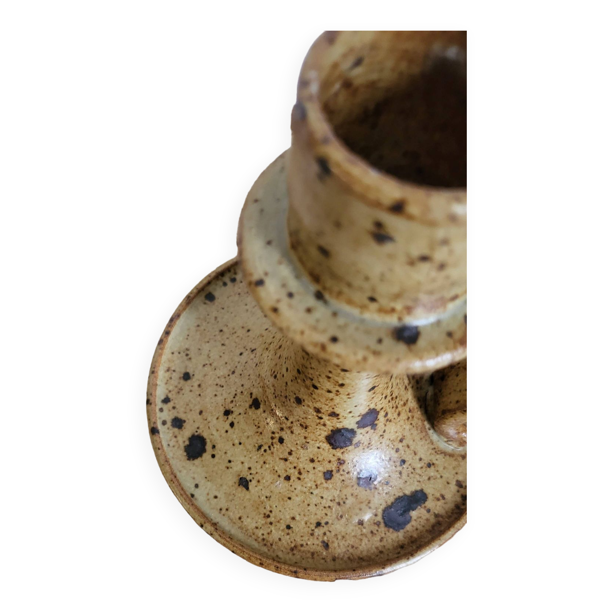 speckled sandstone candle holder