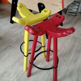 Pair of Brutalist Bar Stools