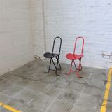 Set of 2 folding chairs by Gastone Rinaldi for Thema