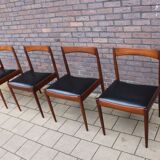 Rosewood Astrid Dining Chairs by Oswald Vermaercke for V-Form, 1962, Set of 5
