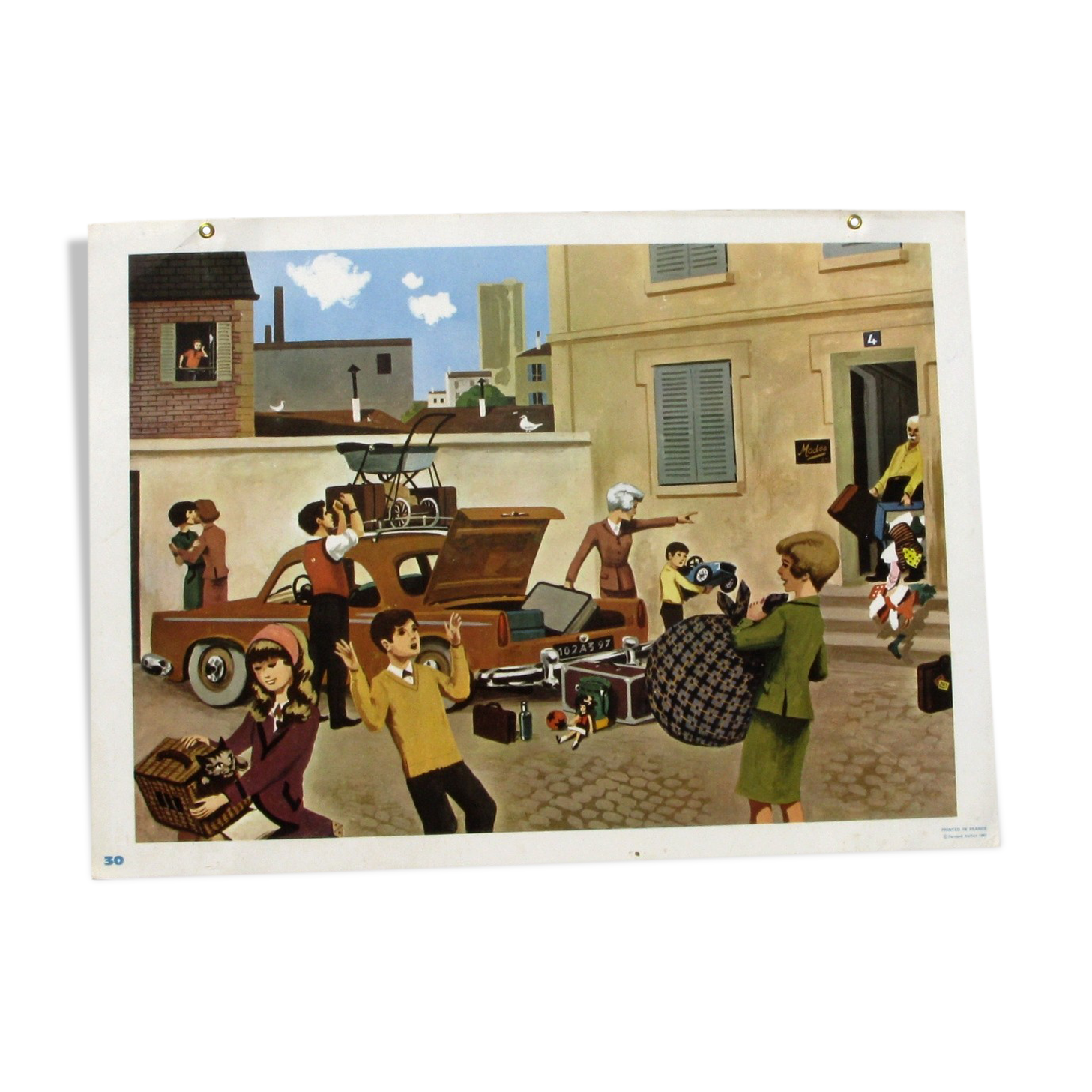 School poster Fernand Nathan 1967 - daily life n°30