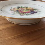 Plat à gâteau en porcelaine de Vierzon U.M.L.