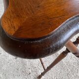 Folding side table in turned wood and marquetry circa 30's/40's