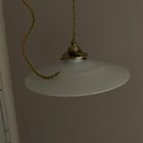 Vintage white opaline pendant lamp