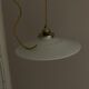 Suspension opaline blanche vintage