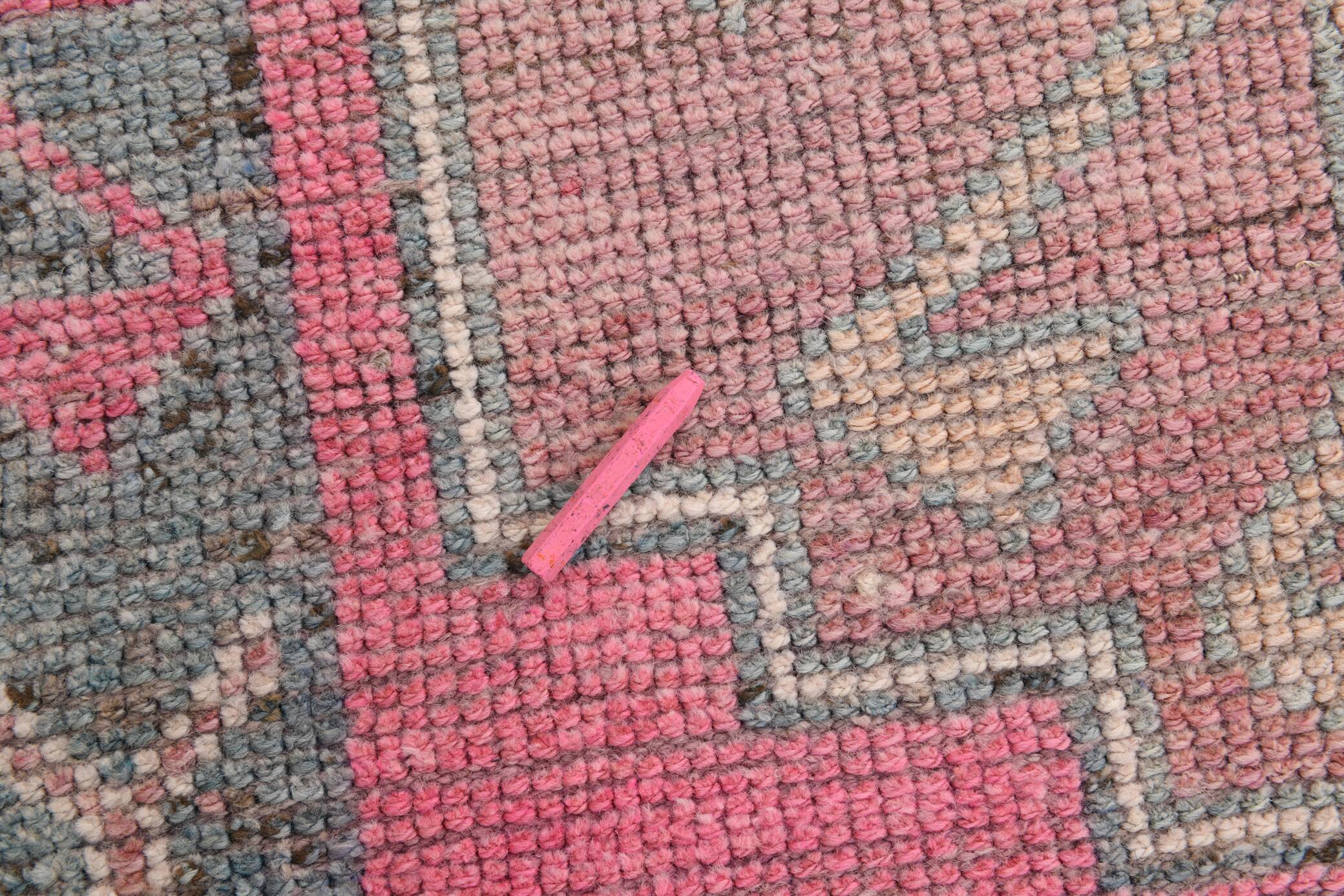 3x10 Pink Vintage Runner Rug, 99x324Cm
