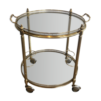 Neoclassical style rolling table in brass