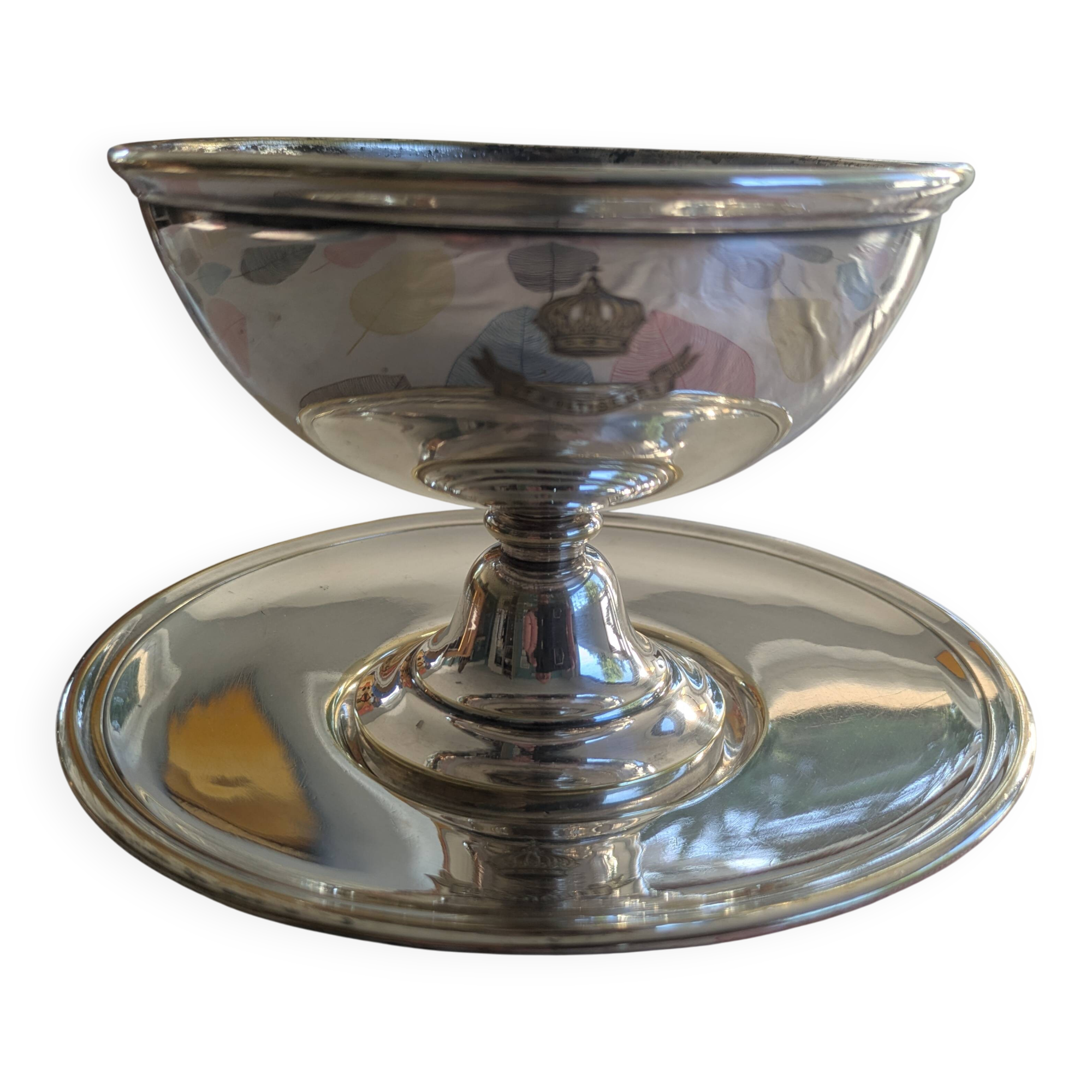 Christofle, silver-plated bowl and stand, numbered from the 19th century