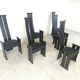 Vintage post modern dining chairs, 1970s