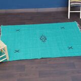 Tapis berbère en coton verts 140 x 225 cm