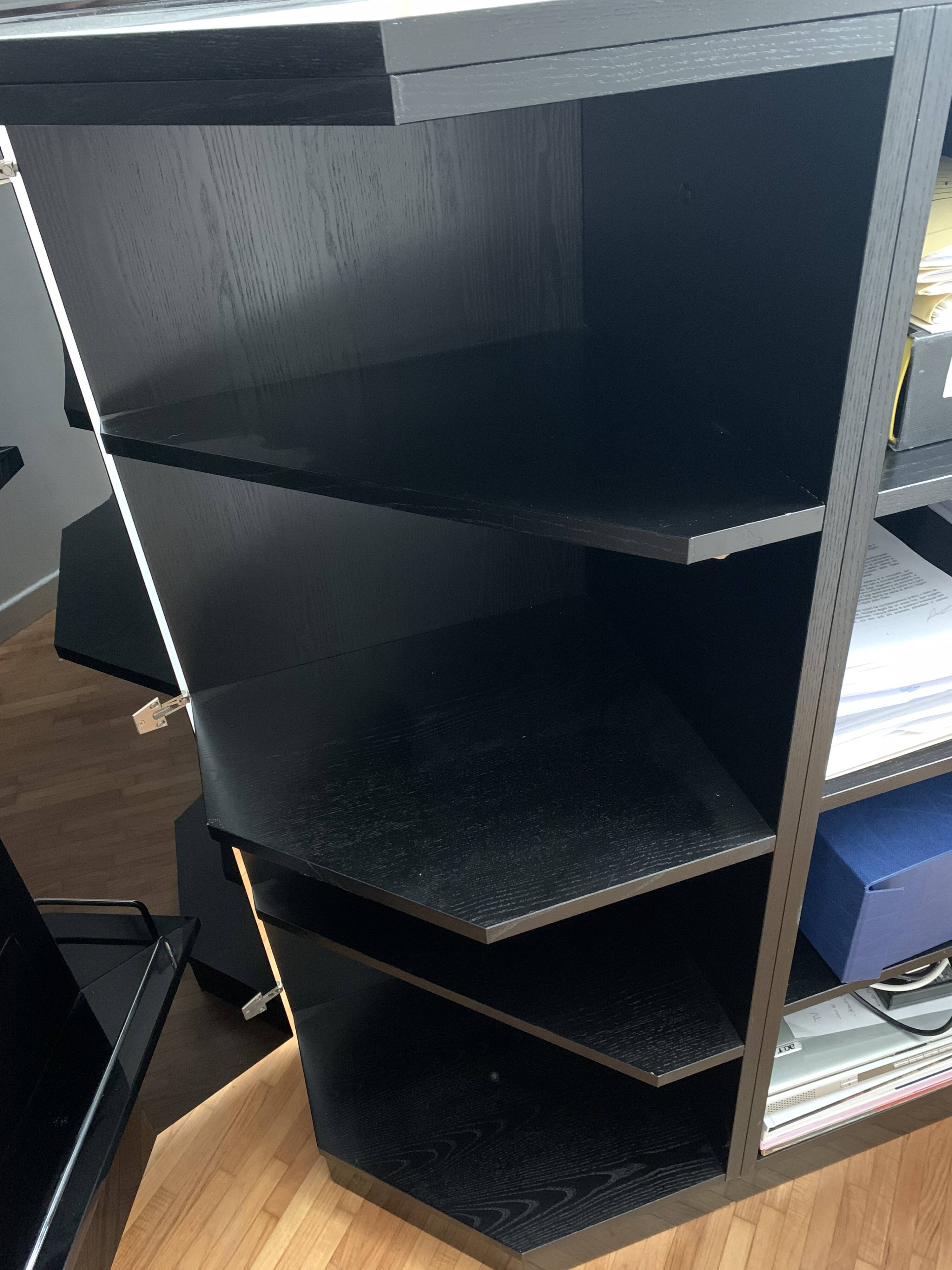 Black lacquered cabinet by Kazuhide Takahama for Cassina, 1980