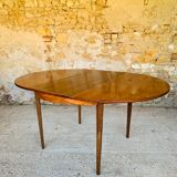 Extendable dining table with butterfly extensions in rosewood circa 60's