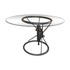 Table ronde guéridon industriel
