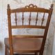 Antique canned chair 19th style Napoleon III in turned and carved wood