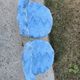 paire de chaises Pelfran fausse fourrure bleue - vintage