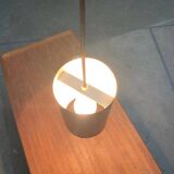 Minimalist cylindrical pendant light from the mid-century in metal by Eila & John Meiling for Louis Poulsen, set of 3.