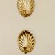 Pair of vintage brass shell scallop sconces