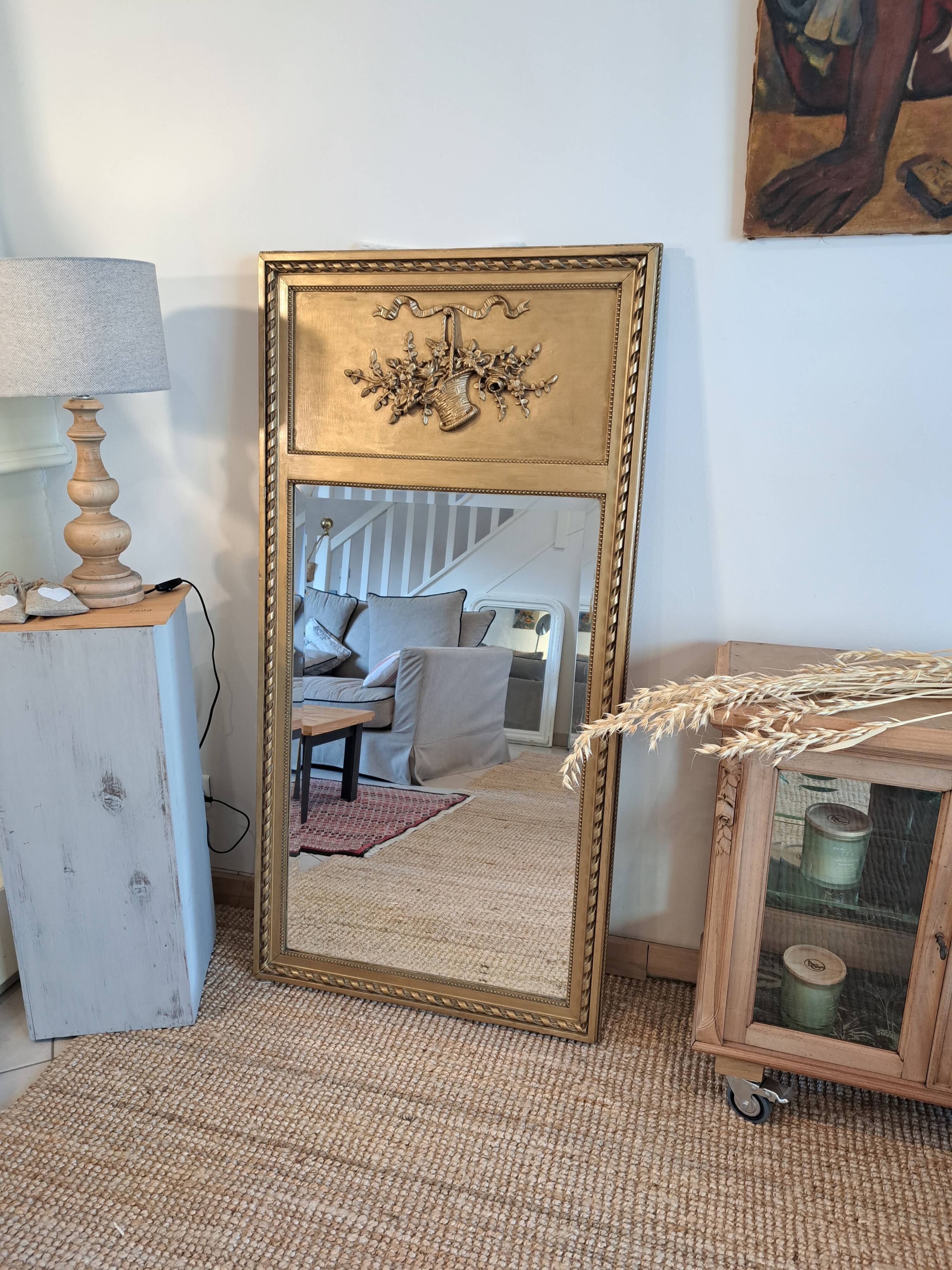 Trumeau mirror in Louis XVI style