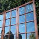 Glass window h141xl263 in oak 4 leaves