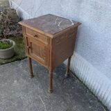 Nightstand, marble bedside table